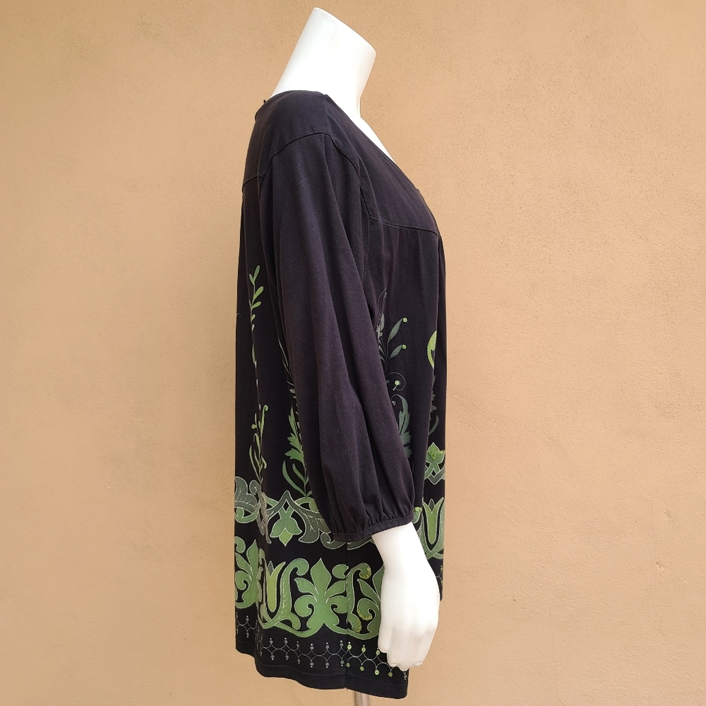 STYLE & CO Peasant Top 2x Tunic Knit Shirt Plus 2X Sleeves 3/4 Sleeve - Picture 5 of 15